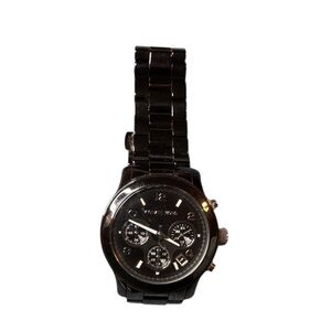 Michael Kors Black Ceramic Runway Watch